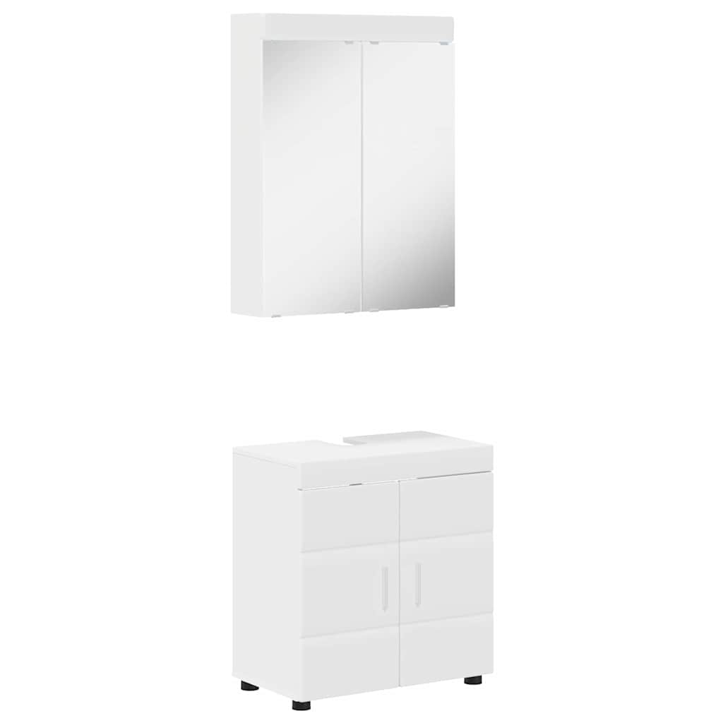 vidaXL Badezimmermöbel-Set TULUM 2 pcs Weiß 60 x 34 x 63 cm