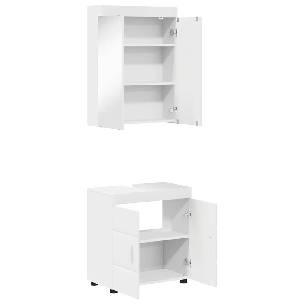 vidaXL Badezimmermöbel-Set TULUM 2 pcs Weiß 60 x 34 x 63 cm