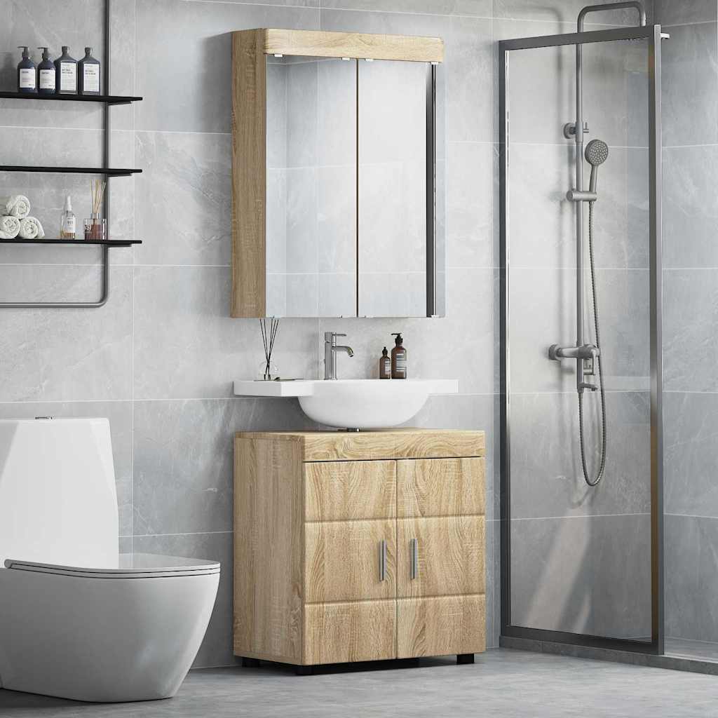 vidaXL Badezimmermöbel-Set TULUM 2 pcs Sonoma-Eiche 60 x 34 x 63 cm