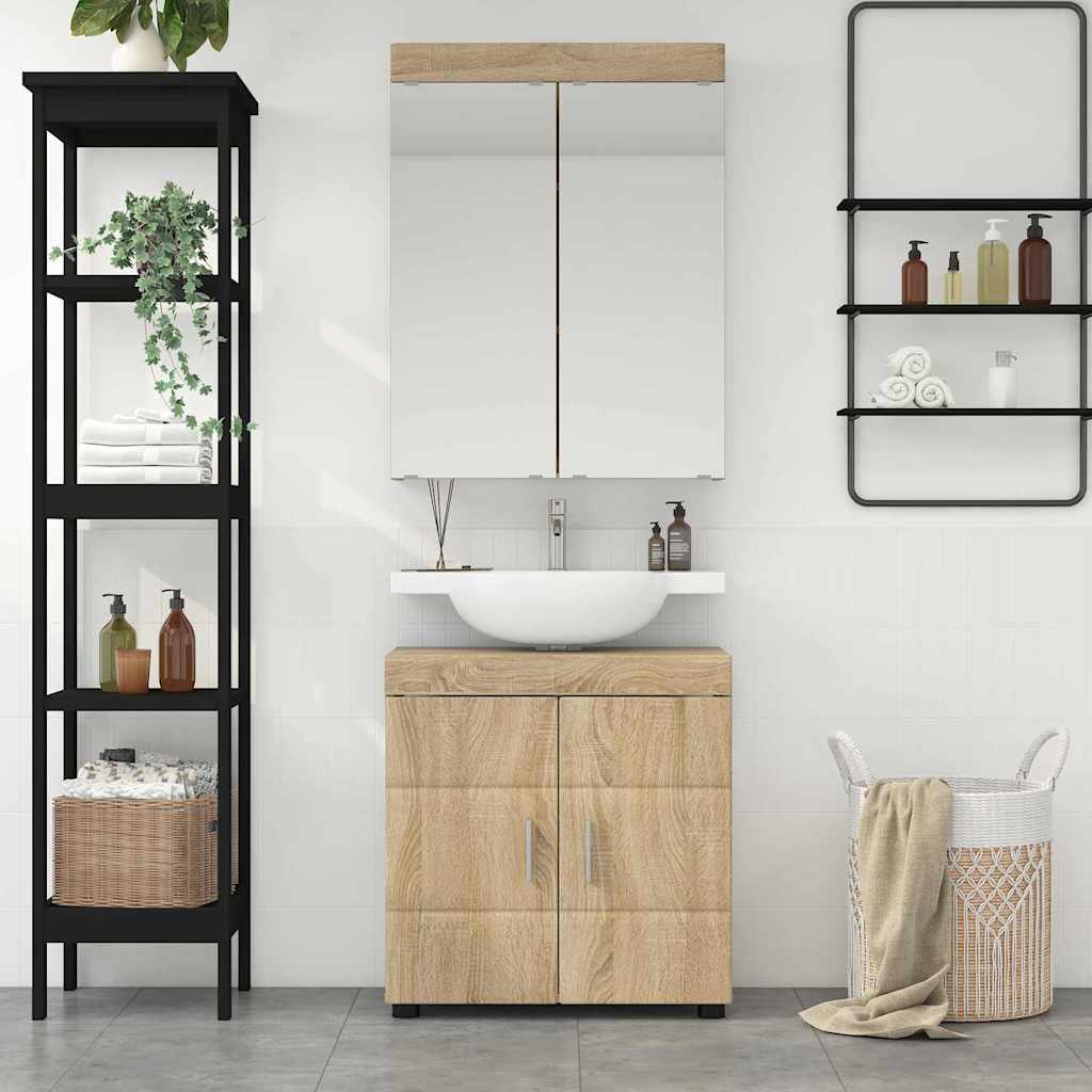 vidaXL Badezimmermöbel-Set TULUM 2 pcs Sonoma-Eiche 60 x 34 x 63 cm