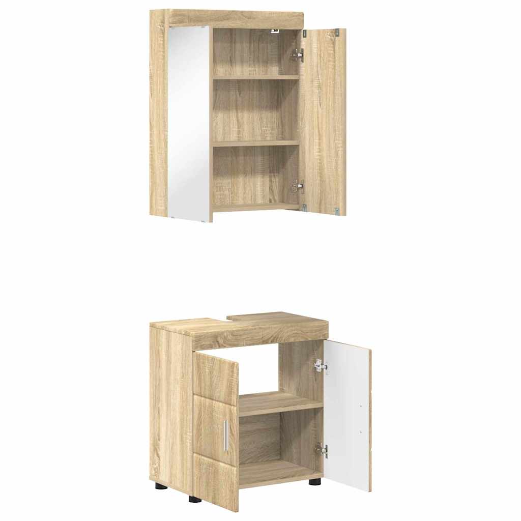 vidaXL Badezimmermöbel-Set TULUM 2 pcs Sonoma-Eiche 60 x 34 x 63 cm