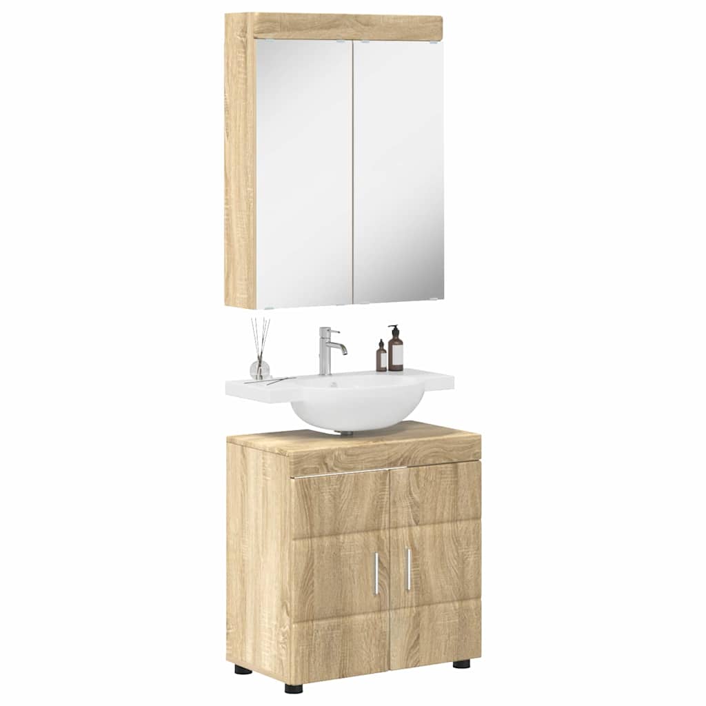 vidaXL Badezimmermöbel-Set TULUM 2 pcs Sonoma-Eiche 60 x 34 x 63 cm