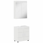 vidaXL Badezimmermöbel-Set TULUM 2 pcs Hochglanz Weiß 60 x 34 x 63 cm