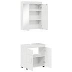 vidaXL Badezimmermöbel-Set TULUM 2 pcs Hochglanz Weiß 60 x 34 x 63 cm