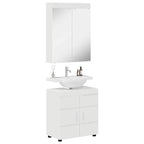 vidaXL Badezimmermöbel-Set TULUM 2 pcs Hochglanz Weiß 60 x 34 x 63 cm