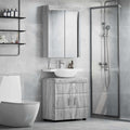 vidaXL Badezimmermöbel-Set TULUM 2 pcs Graues Sonoma 60 x 34 x 63 cm
