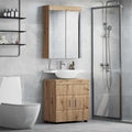 vidaXL Badezimmermöbel-Set TULUM 2 pcs Artisan-Eiche 60 x 34 x 63 cm