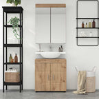 vidaXL Badezimmermöbel-Set TULUM 2 pcs Artisan-Eiche 60 x 34 x 63 cm