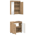 vidaXL Badezimmermöbel-Set TULUM 2 pcs Artisan-Eiche 60 x 34 x 63 cm