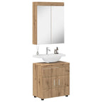 vidaXL Badezimmermöbel-Set TULUM 2 pcs Artisan-Eiche 60 x 34 x 63 cm