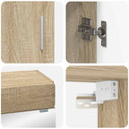 vidaXL Badezimmermöbel-Set TULUM 3 pcs Sonoma-Eiche 60 x 34 x 63 cm