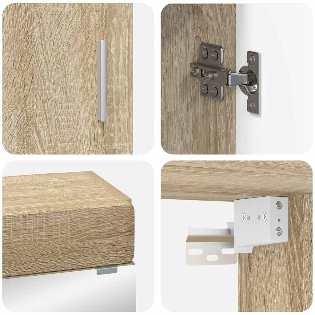 vidaXL Badezimmermöbel-Set TULUM 3 pcs Sonoma-Eiche 60 x 34 x 63 cm