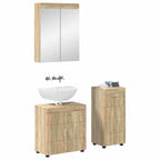vidaXL Badezimmermöbel-Set TULUM 3 pcs Sonoma-Eiche 60 x 34 x 63 cm