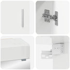 vidaXL Badezimmermöbel-Set TULUM 3 pcs Hochglanz Weiß 60 x 34 x 63 cm
