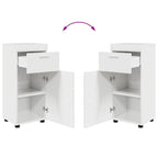 vidaXL Badezimmermöbel-Set TULUM 3 pcs Hochglanz Weiß 60 x 34 x 63 cm