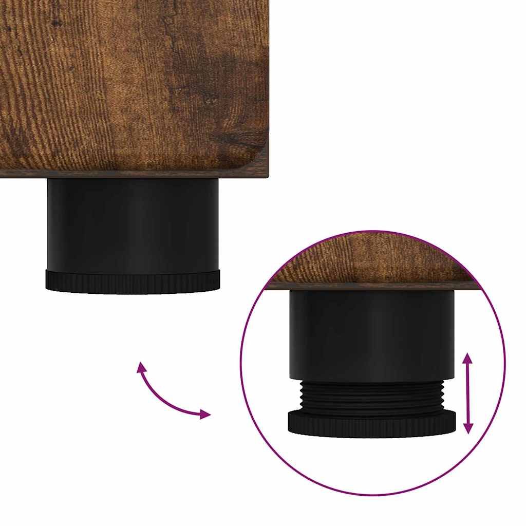 vidaXL Badezimmermöbel-Set TULUM 3 pcs Geräucherte Eiche