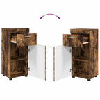vidaXL Badezimmermöbel-Set TULUM 3 pcs Geräucherte Eiche