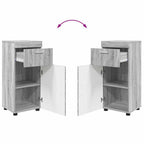 vidaXL Badezimmermöbel-Set mit Regal TULUM Graues Sonoma Holzwerkstoff