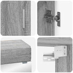 vidaXL Badezimmermöbel-Set TULUM 3 pcs Graues Sonoma 60 x 34 x 63 cm