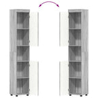 vidaXL Badezimmermöbel-Set TULUM 3 pcs Graues Sonoma 60 x 34 x 63 cm
