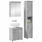 vidaXL Badezimmermöbel-Set TULUM 3 pcs Graues Sonoma 60 x 34 x 63 cm