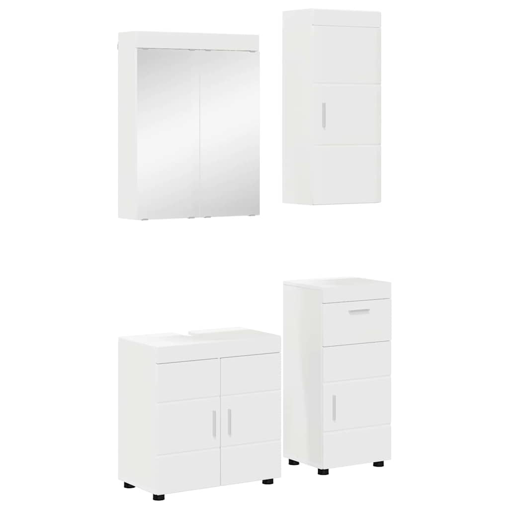 vidaXL Badezimmermöbel-Set TULUM 4 pcs Weiß 60 x 34 x 63 cm