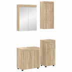 vidaXL Badezimmermöbel-Set TULUM 4 pcs Sonoma-Eiche 60 x 34 x 63 cm