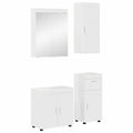 vidaXL Badezimmermöbel-Set TULUM 4 pcs Hochglanz Weiß 60 x 34 x 63 cm