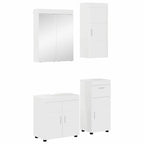 vidaXL Badezimmermöbel-Set TULUM 4 pcs Hochglanz Weiß 60 x 34 x 63 cm