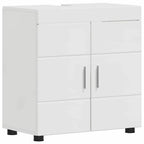 vidaXL Badezimmermöbel-Set TULUM 4 pcs Hochglanz Weiß 60 x 34 x 63 cm