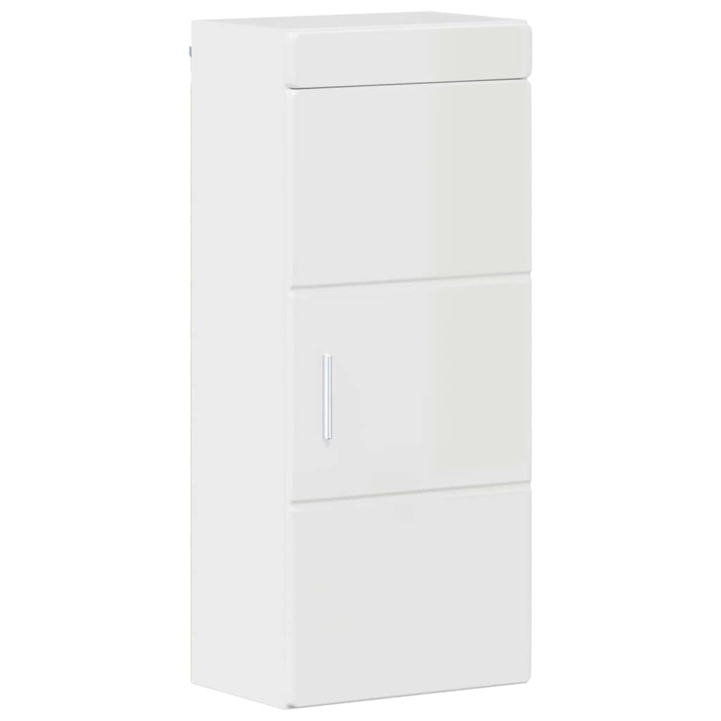vidaXL Badezimmermöbel-Set TULUM 4 pcs Hochglanz Weiß 60 x 34 x 63 cm