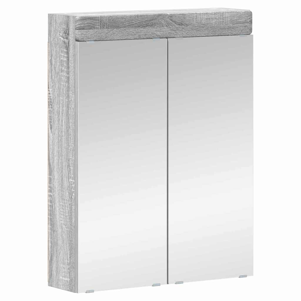 vidaXL Badezimmermöbel-Set TULUM 4 pcs Graues Sonoma 60 x 34 x 63 cm
