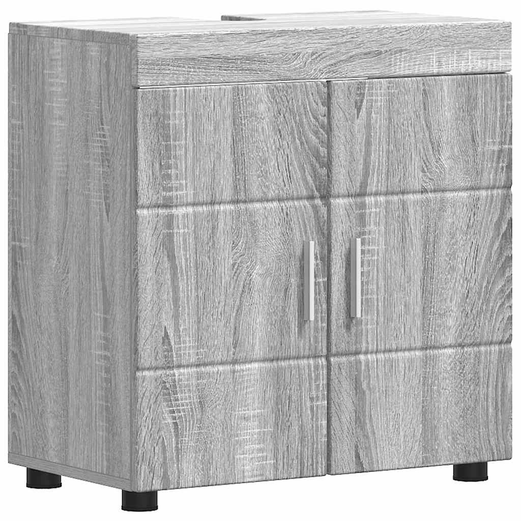 vidaXL Badezimmermöbel-Set TULUM 4 pcs Graues Sonoma 60 x 34 x 63 cm