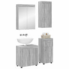 vidaXL Badezimmermöbel-Set TULUM 4 pcs Graues Sonoma 60 x 34 x 63 cm