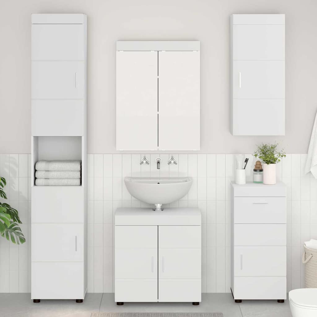 vidaXL Badezimmermöbel-Set TULUM 5 pcs Weiß 60 x 34 x 63 cm