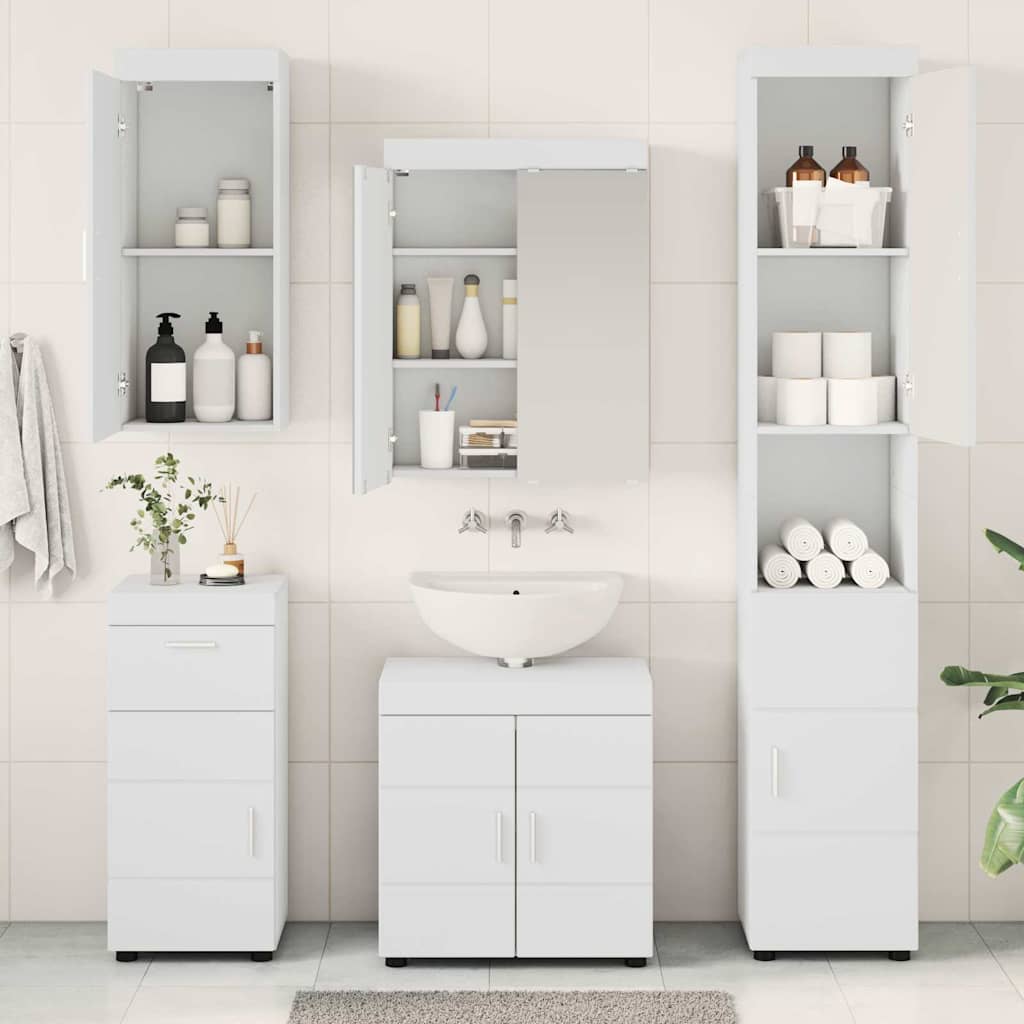 vidaXL Badezimmermöbel-Set TULUM 5 pcs Weiß 60 x 34 x 63 cm