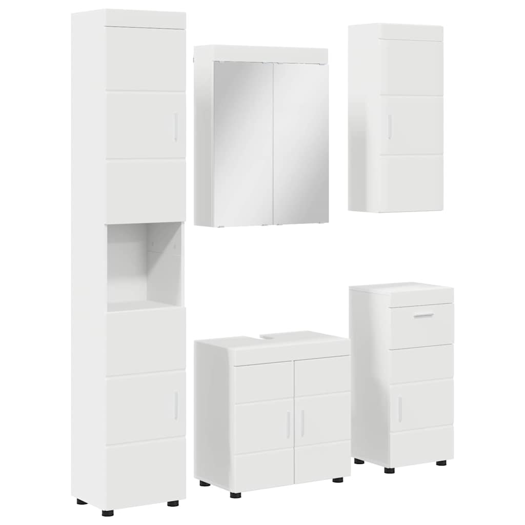 vidaXL Badezimmermöbel-Set TULUM 5 pcs Weiß 60 x 34 x 63 cm