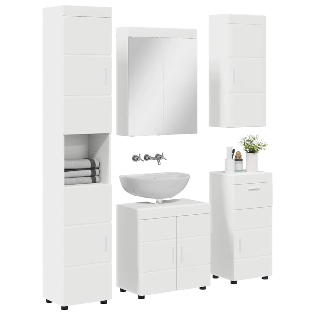 vidaXL Badezimmermöbel-Set TULUM 5 pcs Weiß 60 x 34 x 63 cm