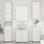 vidaXL Badezimmermöbel-Set TULUM 5 pcs Hochglanz Weiß 60 x 34 x 63 cm