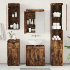 vidaXL Badezimmermöbel-Set TULUM 5 pcs Geräucherte Eiche