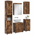 vidaXL Badezimmermöbel-Set TULUM 5 pcs Geräucherte Eiche