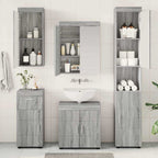 vidaXL Badezimmermöbel-Set TULUM 5 pcs Graues Sonoma 60 x 34 x 63 cm