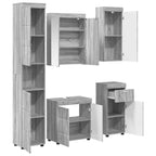 vidaXL Badezimmermöbel-Set TULUM 5 pcs Graues Sonoma 60 x 34 x 63 cm