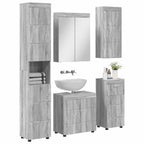 vidaXL Badezimmermöbel-Set TULUM 5 pcs Graues Sonoma 60 x 34 x 63 cm
