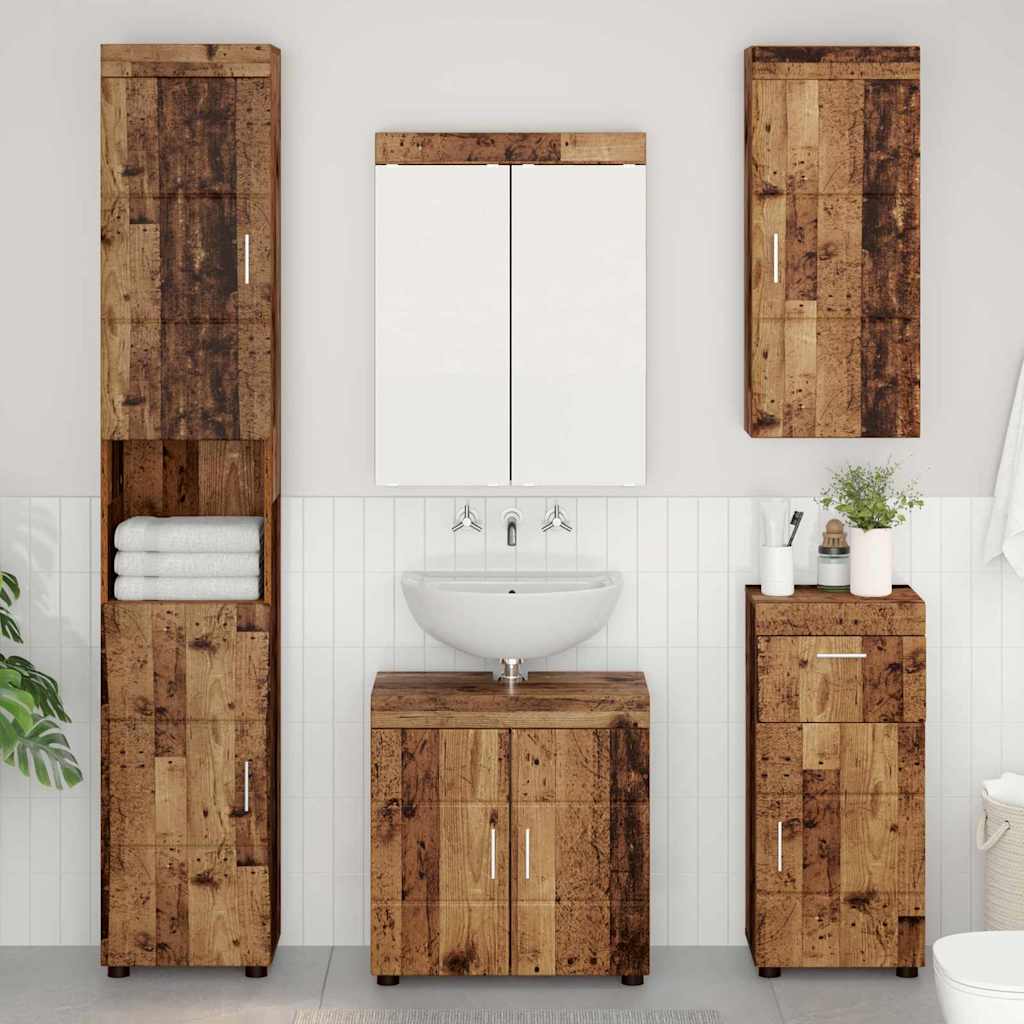 vidaXL Badezimmermöbel-Set TULUM 5 pcs Altholz 60 x 34 x 63 cm
