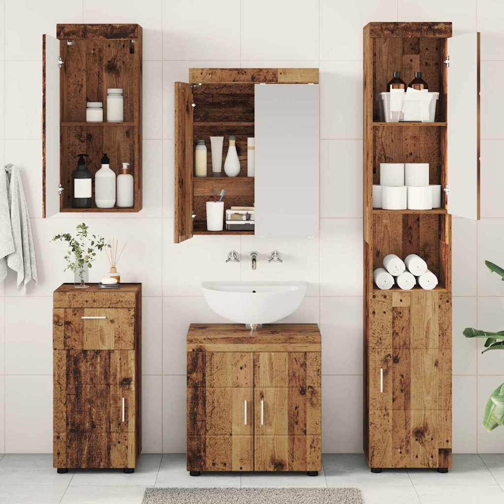 vidaXL Badezimmermöbel-Set TULUM 5 pcs Altholz 60 x 34 x 63 cm