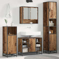 vidaXL Badezimmermöbel-Set Altholz 35 x 37,5 x 188,5 cm Holzwerkstoff