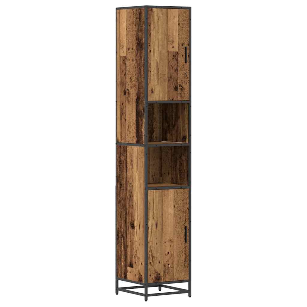 vidaXL Badezimmermöbel-Set Altholz 35 x 37,5 x 188,5 cm Holzwerkstoff