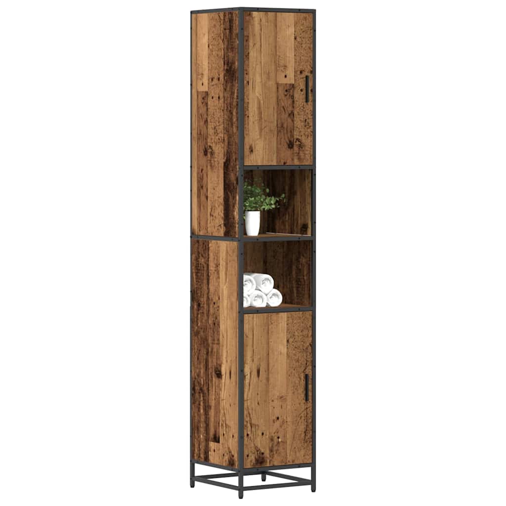 vidaXL Badezimmermöbel-Set Altholz 35 x 37,5 x 188,5 cm Holzwerkstoff