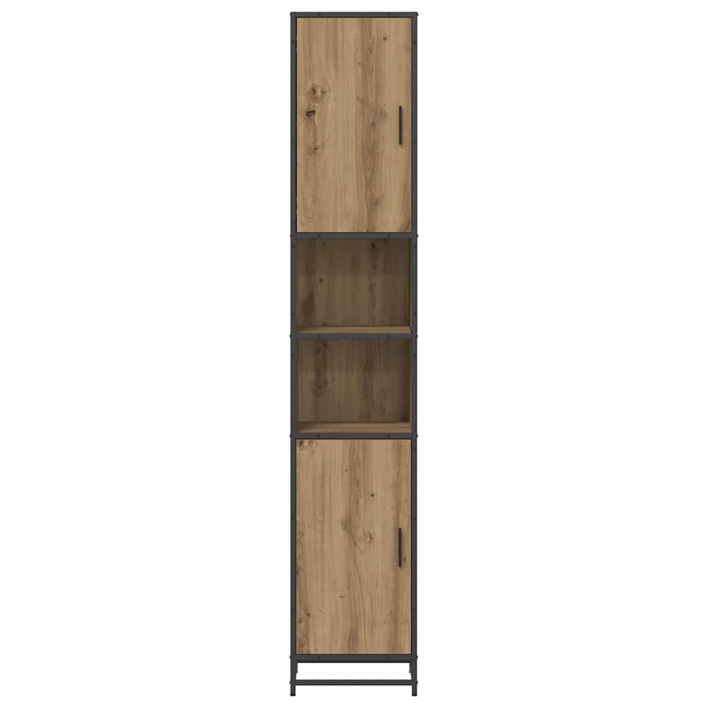 vidaXL Badezimmermöbel-Set mit Tür Artisan-Eiche 35 x 37,5 x 188,5 cm